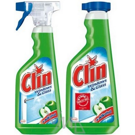 Clin Apple Duo Reiniger für Fenster und Glasspray 500 ml + 500 ml nachfüllen