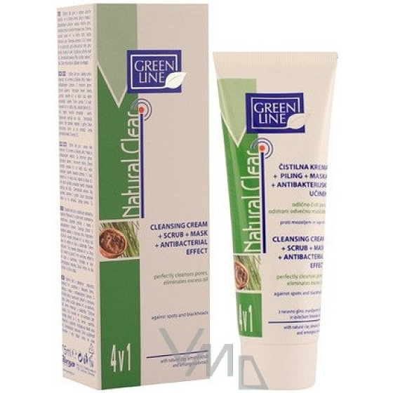 Green Line Natural Clear 4 in 1 Reinigungscreme 75 ml