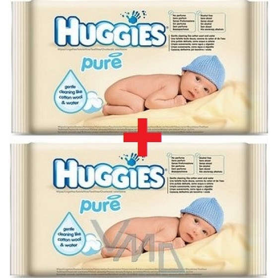 Huggies Reine Reinigungstücher 2 x 64 Stück, Duopack