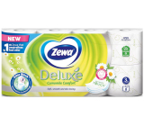 Zewa Deluxe Aqua Tube Camomile Comfort Parfümiertes Toilettenpapier 150 Stück 3lagig 8 Stück, spülbare Rolle