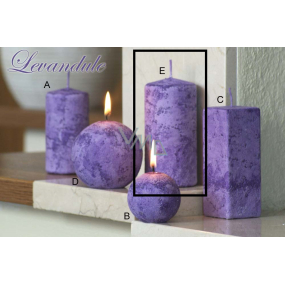 Lima Marmor Lavendel Duftkerze lila Zylinder 60 x 120 mm 1 Stück