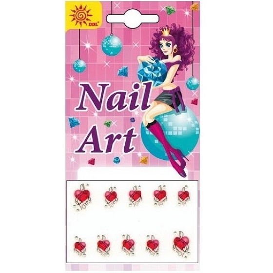 Selbstklebende Nageldekorationen rot 03 16 x 8 cm 1281