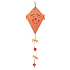 Großer Drache aus 46 cm Stoff + 66 cm orange Schwanz