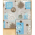Nekupto Geschenkpapier 70 x 200 cm Weihnachten Grau-Blau-Weiß