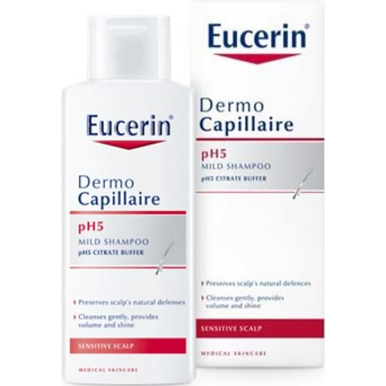 Eucerin DermoCapillaire pH5 Haarshampoo für empfindliche Haut 2 x 250 ml, Duopack