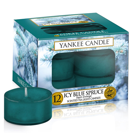 Yankee Candle Icy Blue Spruce - Eisige Blue Spruce Duftteekerze 12 x 9,8 g
