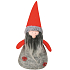 Santa grau gestrickt zum Aufstellen 17 cm
