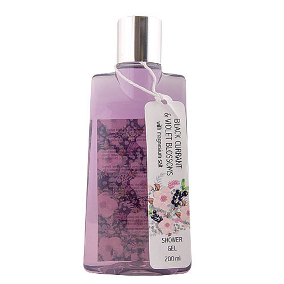 Bohemia Gifts Schwarze Johannisbeere und lila Blüten und Magnesiumsalz 2in1 Duschgel und Haarshampoo 200 ml
