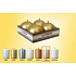 Lima Candle glattes Metall beige Ball Durchmesser 60 mm 4 Stück