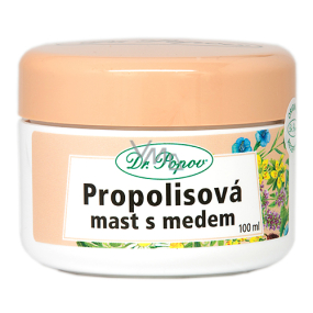 Dr. Popov Propolis Salbe mit Honig für rissige Haut, Narben, Falten, Hautprobleme, Sonnenlicht 100 ml