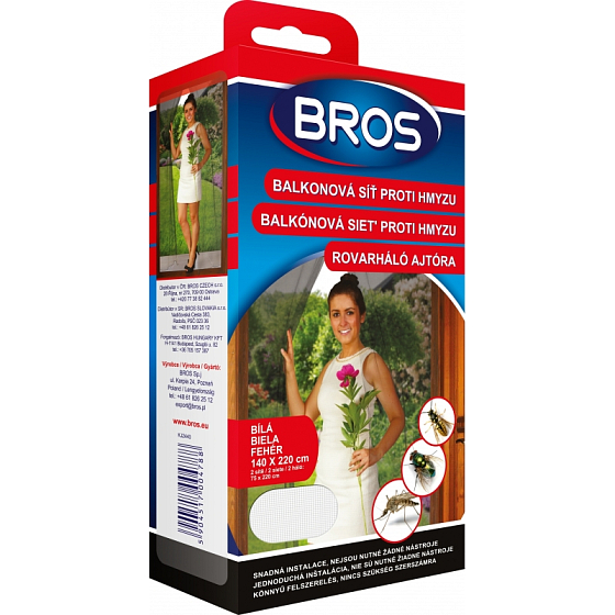 Brosche Balkonnetz gegen Insekten 75 x 220 cm, 2 Stück