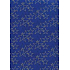 Ditipo Geschenkpapier 70 x 200 cm Weihnachtsblau Gold und schwarze Sterne