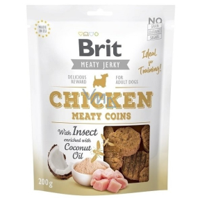 Brit Jerky Trockenfleischsnacks mit Insekten und Hühnchen für ausgewachsene Hunde 200 g