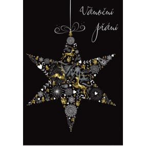 Albi Glowing Umschlagkarte Weihnachtskarte Stern 14,8 x 21 cm