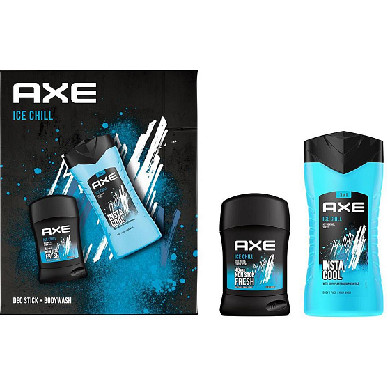 Axe Ice Chill 3 in 1 Duschgel 250 ml + Deo-Stick 50 ml, Kosmetikset für Männer