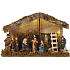 Emos Krippendekoration aus Holz 26,3 x 7,3 x 17 cm, 6 LEDs, warmweiß