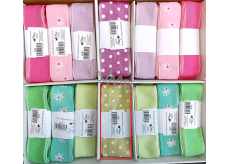 Ditipo Stoffband Flora blassgelb mit weißen Punkten 2 m x 40 mm