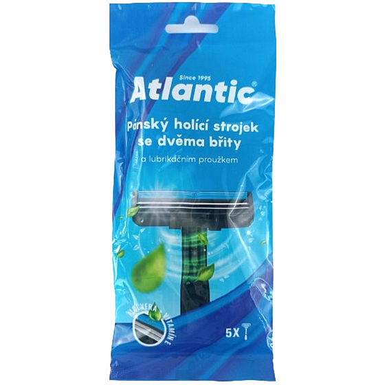 Atlantic Einwegrasierer für Männer mit 2 Klingen 5 Stück