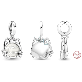 Sterling Silber 925 Mein Kätzchen - mein bester Freund, 2in1-Anhänger für Haustier-Armband Sterling Silber 925 Mein Kätzchen - mein bester Freund, 2in1-Anhänger für Haustier-Armband