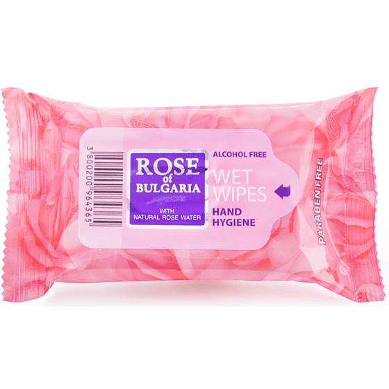 Rose of Bulgaria antibakterielle Reinigungstücher mit natürlichem Rosenwasser 15 Stück
