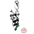 Charms Sterling Silber 925 Panda auf Zweig, Tierarmband-Anhänger