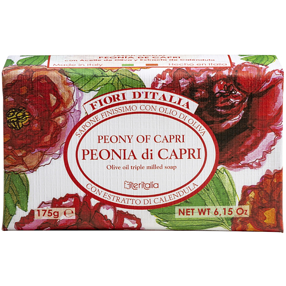 Iteritalia Pfingstrose Italienische Kräuterseife 175 g