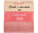 Albi Geschenk-Handtuch - Perfect Woman rosa 50 x 90 cm