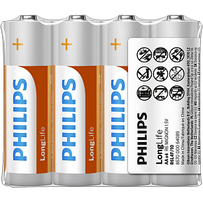 Philips Longlife Batterien AA R6L4F/10 1,5 V 4 St.