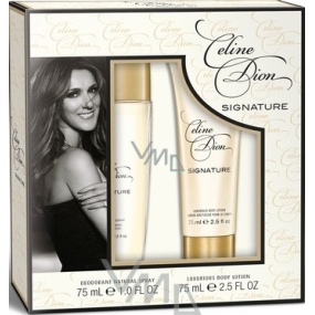Celine Dion Signature parfümiertes Deodorantglas für Frauen 75 ml + Körperlotion 75 ml, Kosmetikset