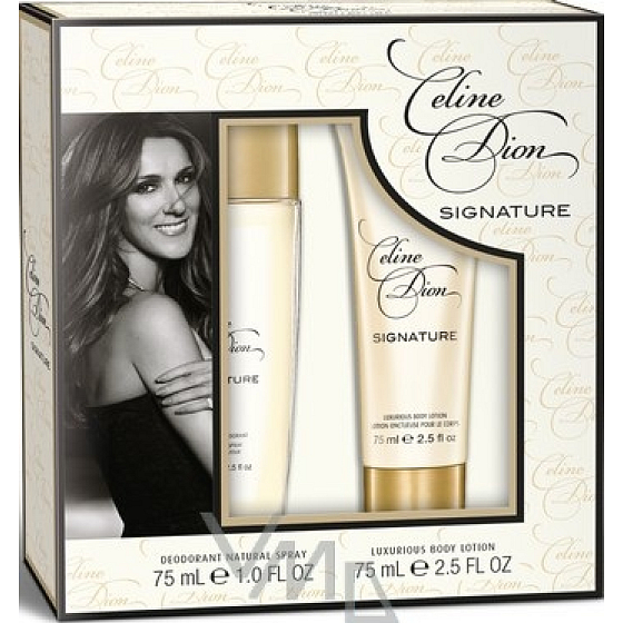 Celine Dion Signature parfümiertes Deodorantglas für Frauen 75 ml + Körperlotion 75 ml, Kosmetikset