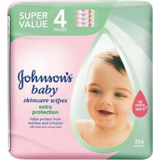Johnsons Baby Extra Protection Baby Feuchttücher für Kinder 256 Stück