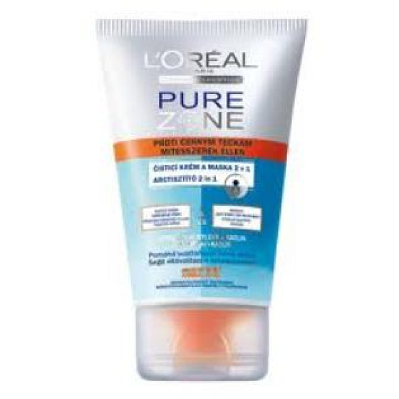 Loreal Pure Zone 2in1 Reinigungscreme und Maske gegen Mitesser 100 ml