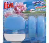Dr. Devil 3in1 Lotus Lagoon flüssigen WC-Block, Halter + Nachfüllung 3× 55 ml