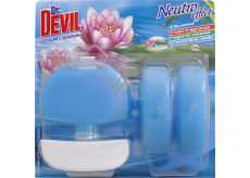 Dr. Devil 3in1 Lotus Lagoon flüssigen WC-Block, Halter + Nachfüllung 3× 55 ml