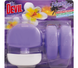 Dr. Devil 3in1 Sunset Blossom flüssiger WC-Block, Halter + Nachfüllung 3× 55 ml