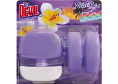 Dr. Devil 3in1 Sunset Blossom flüssiger WC-Block, Halter + Nachfüllung 3× 55 ml