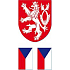 Arch Tattoo Aufkleber für Gesicht und Körper Tschechische Flagge 5 Motiv