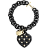 Hoppla! Objekte Matelassé Pearl Armband Armband OPSBR-181 schwarz