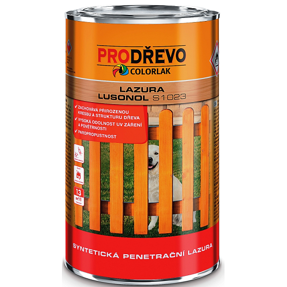 Colorlak Lazura Lusonol S1023 synthetischer Penetrationsfleck Eiche 8 l