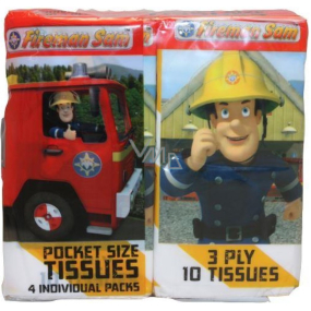 Feuerwehrmann Sam Papiergewebe für Kinder 3 Schichten 4 x 10 Stück
