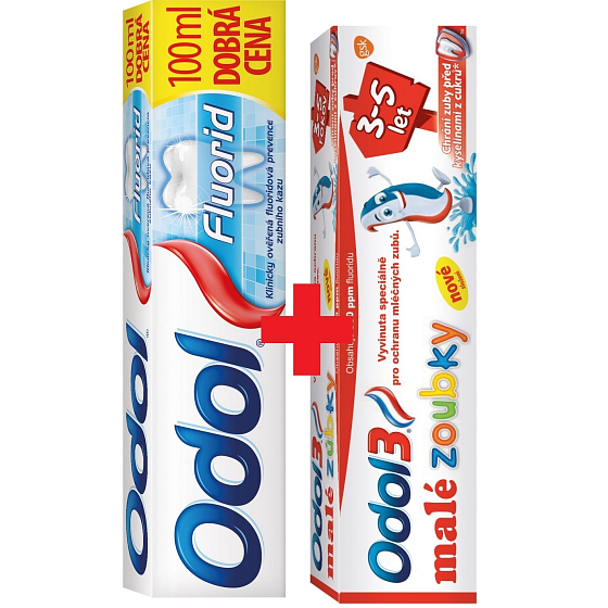 Odol Fluorid Zahnpasta 100 ml + Odol3 Kleine Zähne 3-5 Jahre Zahnpasta 50 ml, Duopack