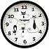Albi Original Black Cat Wanduhr 25,5 cm × 25 cm