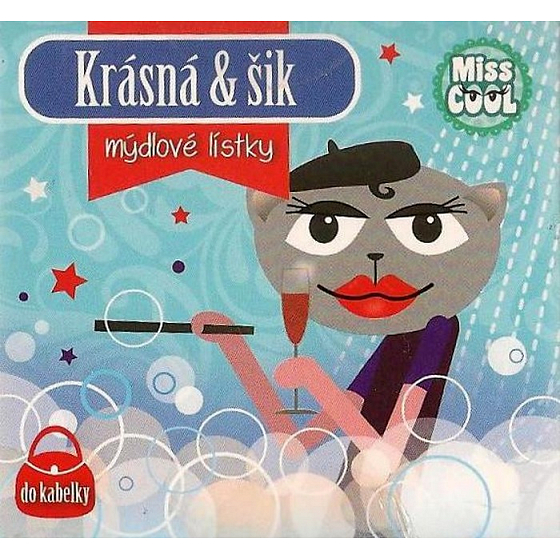 Nekupto Miss Cool Seifenblätter Cat Beret Beautiful & Chic 15 Stück 1 Packung
