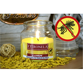 Lima Aroma Dreams Citronella abweisende Duftkerze Glas mit Deckel 120 g