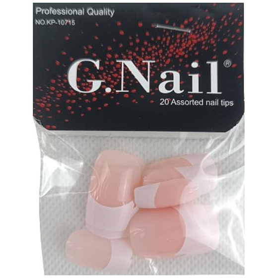 Natural Art Nails künstliche Nägel gerade French Maniküre rosa 10 Stück 806