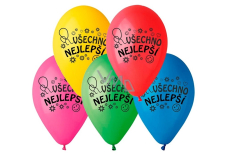 Luftballons "Happy Birthday", 26 cm, 100 Stück in einer Packung, Farbmischung