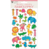 Plastische Aufkleber Zoo glitzernd 14 x 25 cm