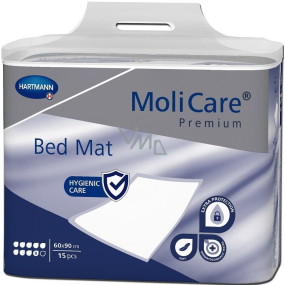MoliCare Bettmatte 60 x 90 cm, 9 Tropfenpolster zum Schutz des Bettes und der Bettwäsche 15 Stück