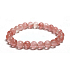 Rosenquarz / Erdbeerquarz Armband elastisch Naturstein, Kugel 8 mm / 16 - 17 cm, der vollkommenste Heiler
