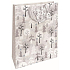 Nekupto Geschenkpapier Tasche 32,5 x 26 x 13 cm Weihnachtsbäume silber